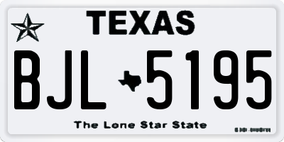 TX license plate BJL5195