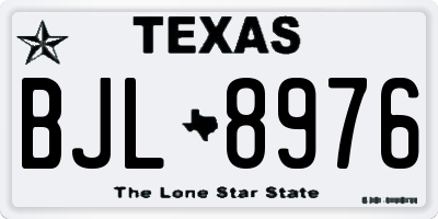 TX license plate BJL8976