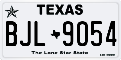 TX license plate BJL9054