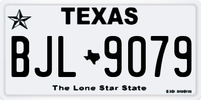 TX license plate BJL9079