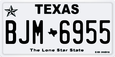 TX license plate BJM6955