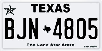 TX license plate BJN4805