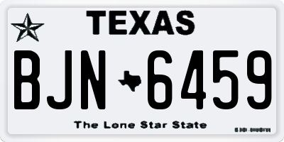 TX license plate BJN6459