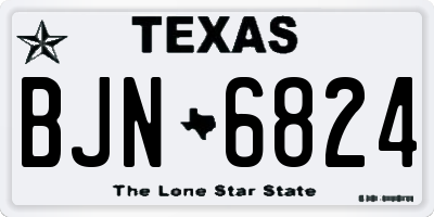 TX license plate BJN6824