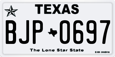 TX license plate BJP0697