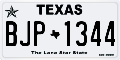 TX license plate BJP1344
