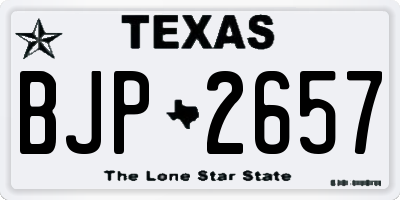 TX license plate BJP2657