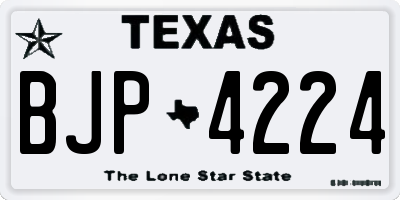 TX license plate BJP4224