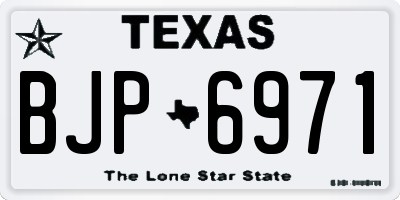 TX license plate BJP6971
