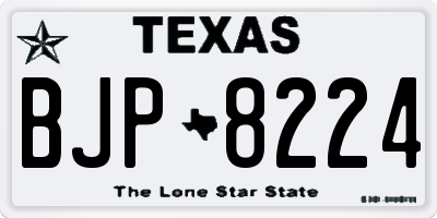 TX license plate BJP8224