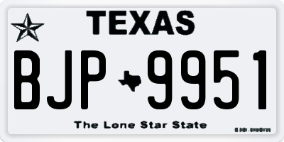 TX license plate BJP9951