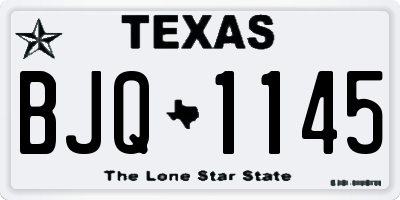 TX license plate BJQ1145