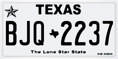 TX license plate BJQ2237