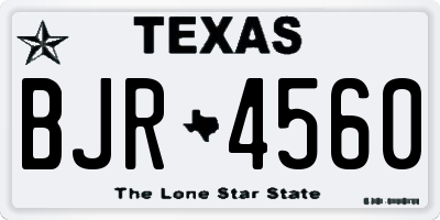 TX license plate BJR4560