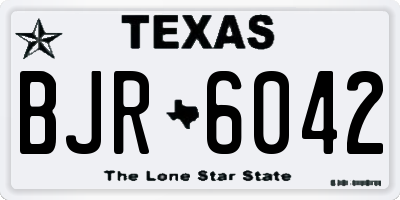 TX license plate BJR6042