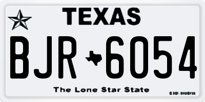 TX license plate BJR6054