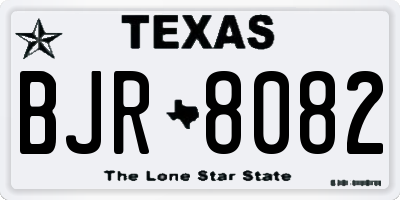 TX license plate BJR8082