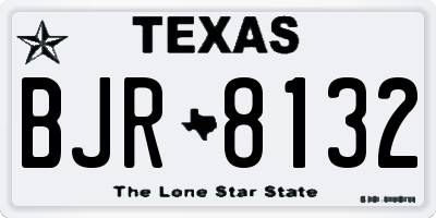 TX license plate BJR8132
