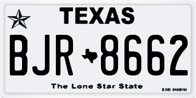 TX license plate BJR8662