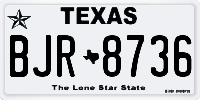 TX license plate BJR8736