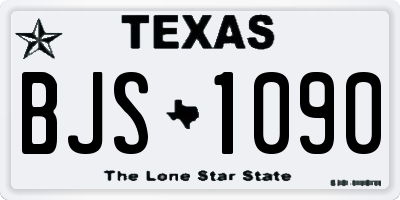 TX license plate BJS1090
