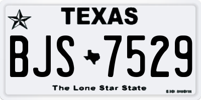 TX license plate BJS7529