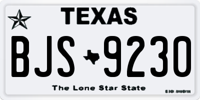 TX license plate BJS9230