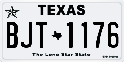 TX license plate BJT1176