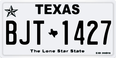 TX license plate BJT1427