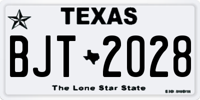 TX license plate BJT2028