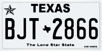 TX license plate BJT2866