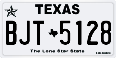 TX license plate BJT5128