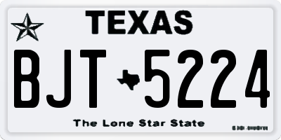 TX license plate BJT5224
