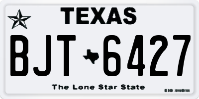 TX license plate BJT6427