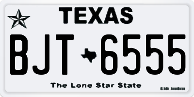 TX license plate BJT6555