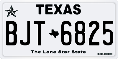 TX license plate BJT6825