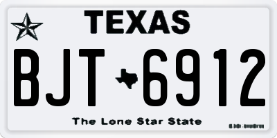TX license plate BJT6912
