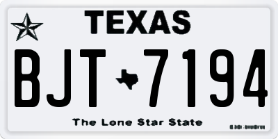 TX license plate BJT7194