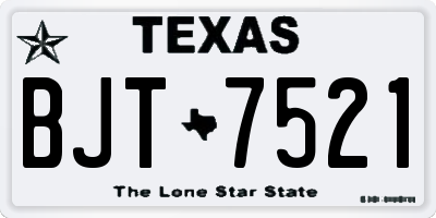 TX license plate BJT7521