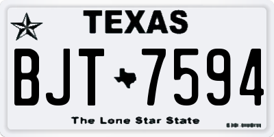 TX license plate BJT7594