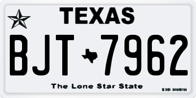TX license plate BJT7962