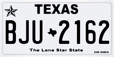 TX license plate BJU2162