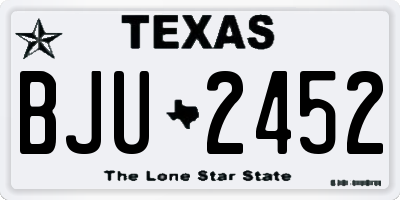 TX license plate BJU2452