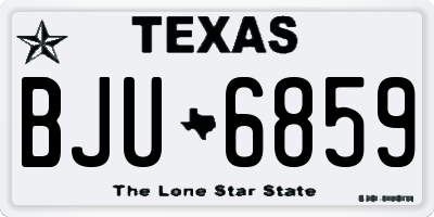TX license plate BJU6859