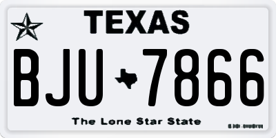 TX license plate BJU7866