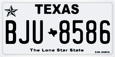 TX license plate BJU8586