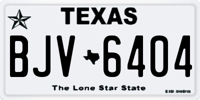 TX license plate BJV6404