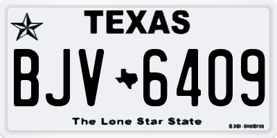 TX license plate BJV6409