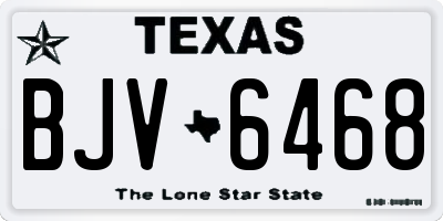TX license plate BJV6468
