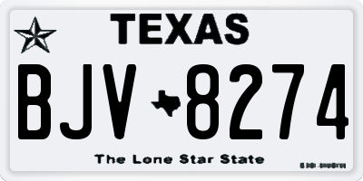 TX license plate BJV8274